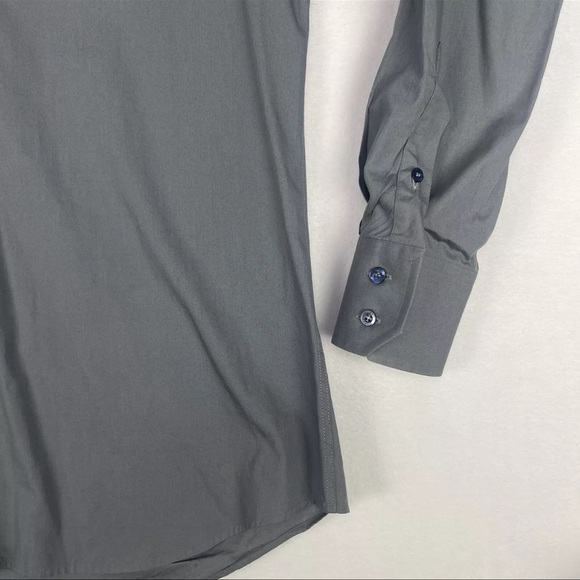 Gucci Italy Y2K Tom Ford Mens Med 41 / 16 Button Up Dress Shirt Gray 100% Cotton - Picture 9 of 12